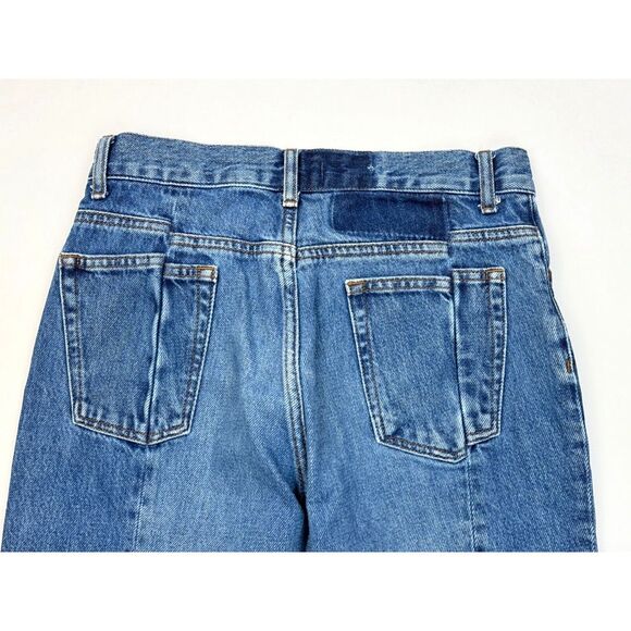 Sandro Paris Cropped Patchwork Denim Jeans Women 36‎ US4? Cotton Pockets Blue - Picture 11 of 14